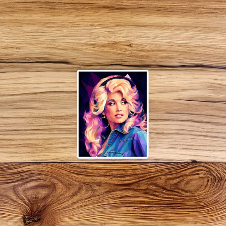 Dolly Parton 1977 Low Polygon Art Sticker
