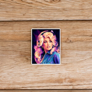 Dolly Parton 1977 Low Polygon Art Sticker
