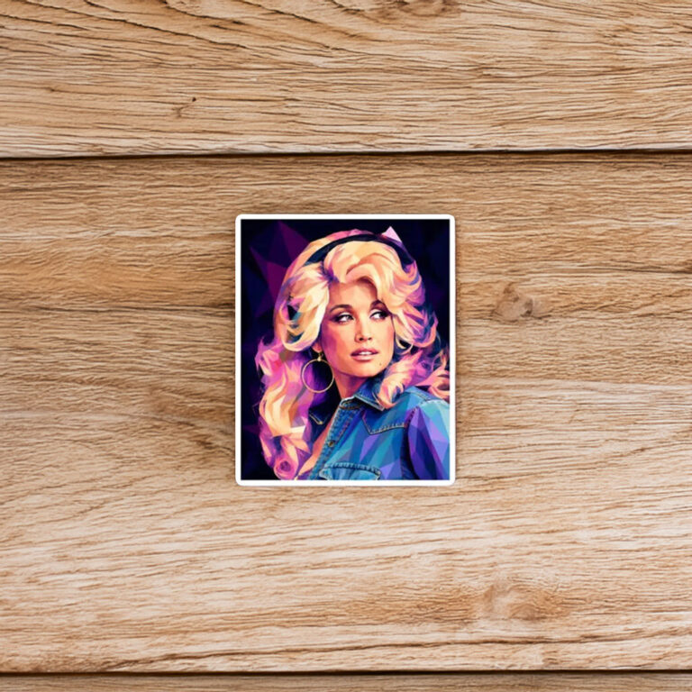 Dolly Parton 1977 Low Polygon Art Sticker