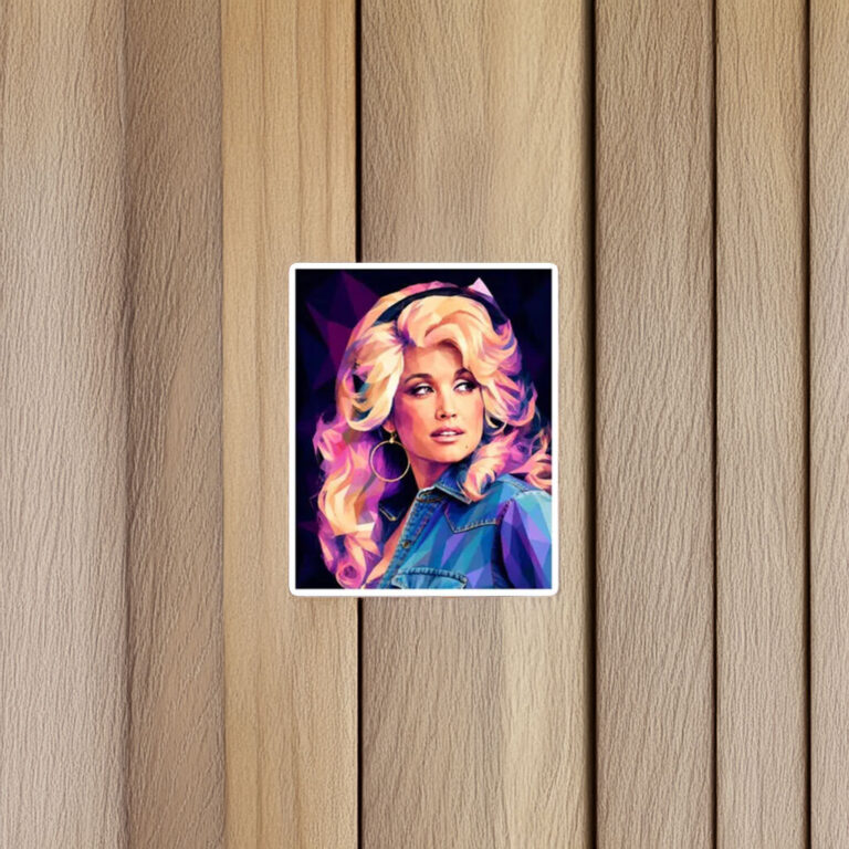Dolly Parton 1977 Low Polygon Art Sticker