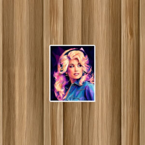 Dolly Parton 1977 Low Polygon Art Sticker