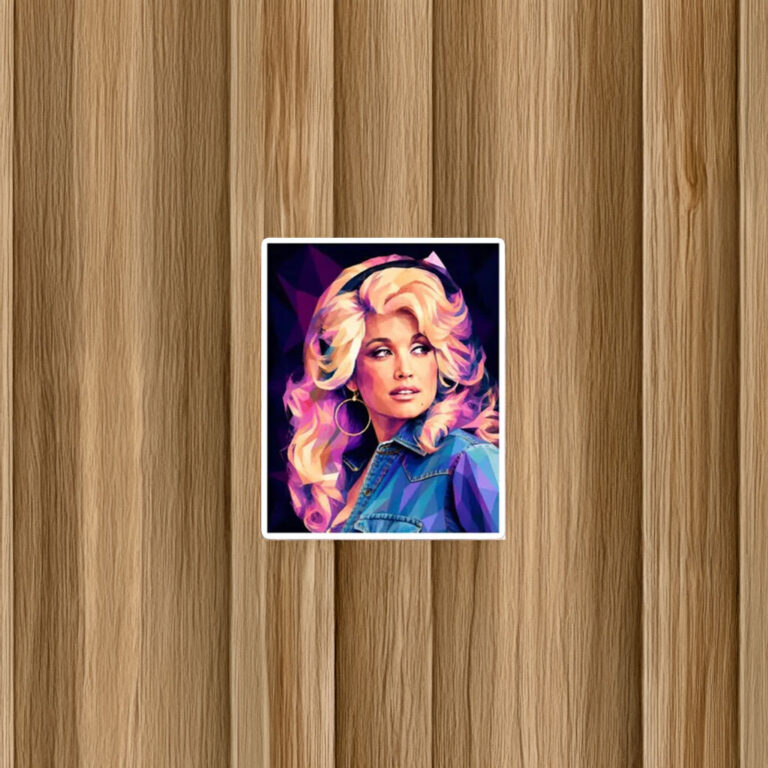 Dolly Parton 1977 Low Polygon Art Sticker