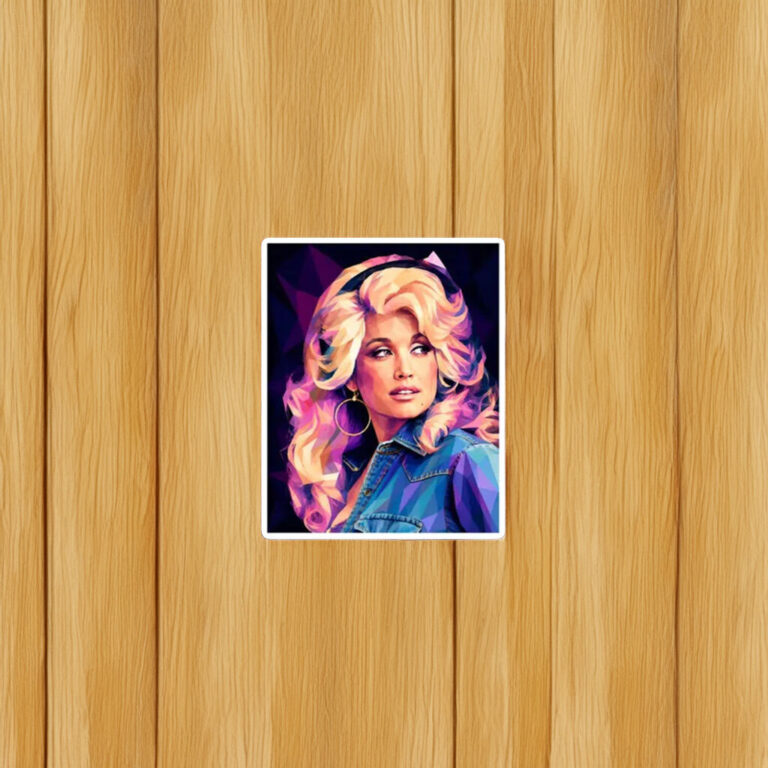 Dolly Parton 1977 Low Polygon Art Sticker