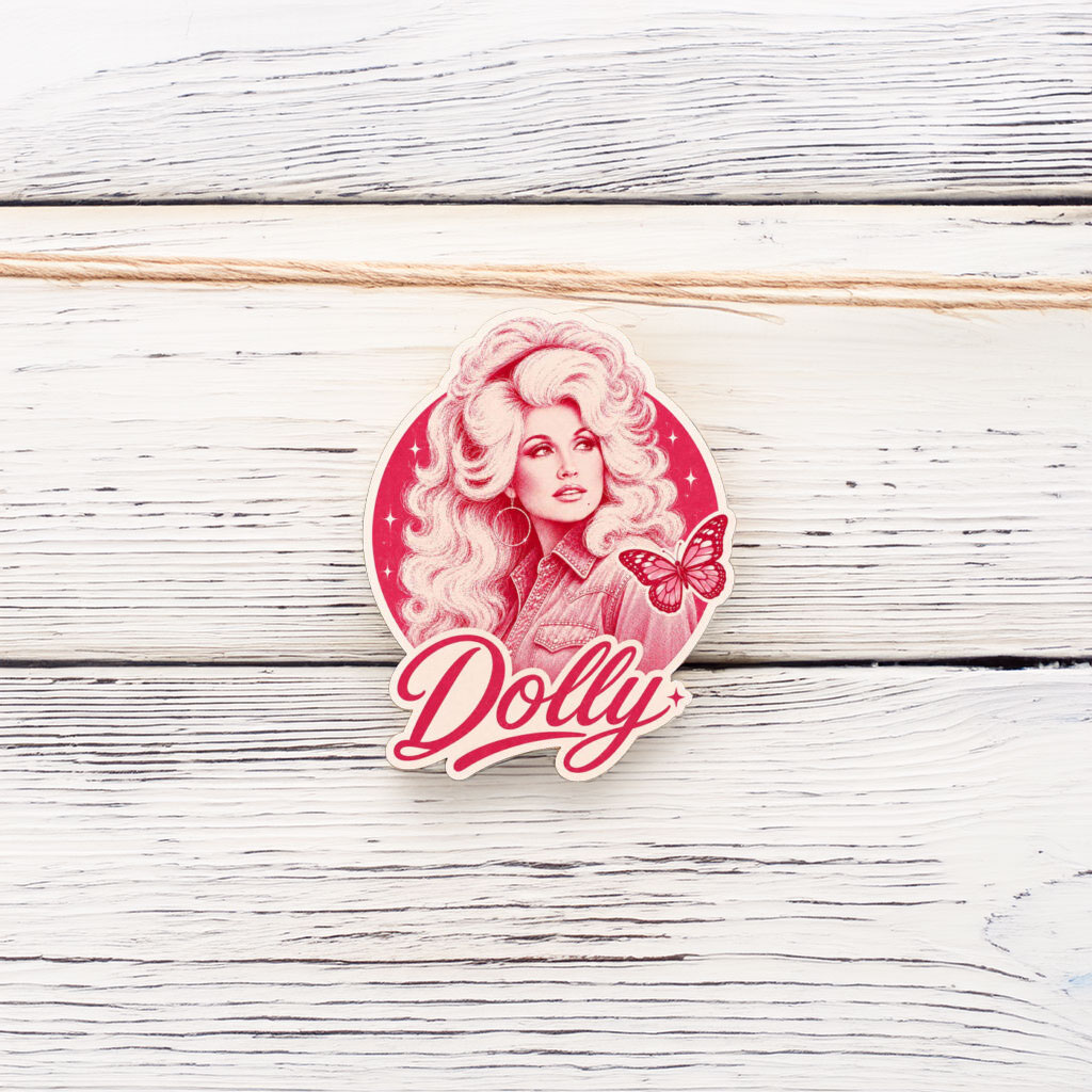 Dolly Parton Butterfly Cowgirl Vinyl Sticker