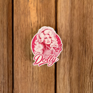 Dolly Parton Butterfly Cowgirl Vinyl Sticker