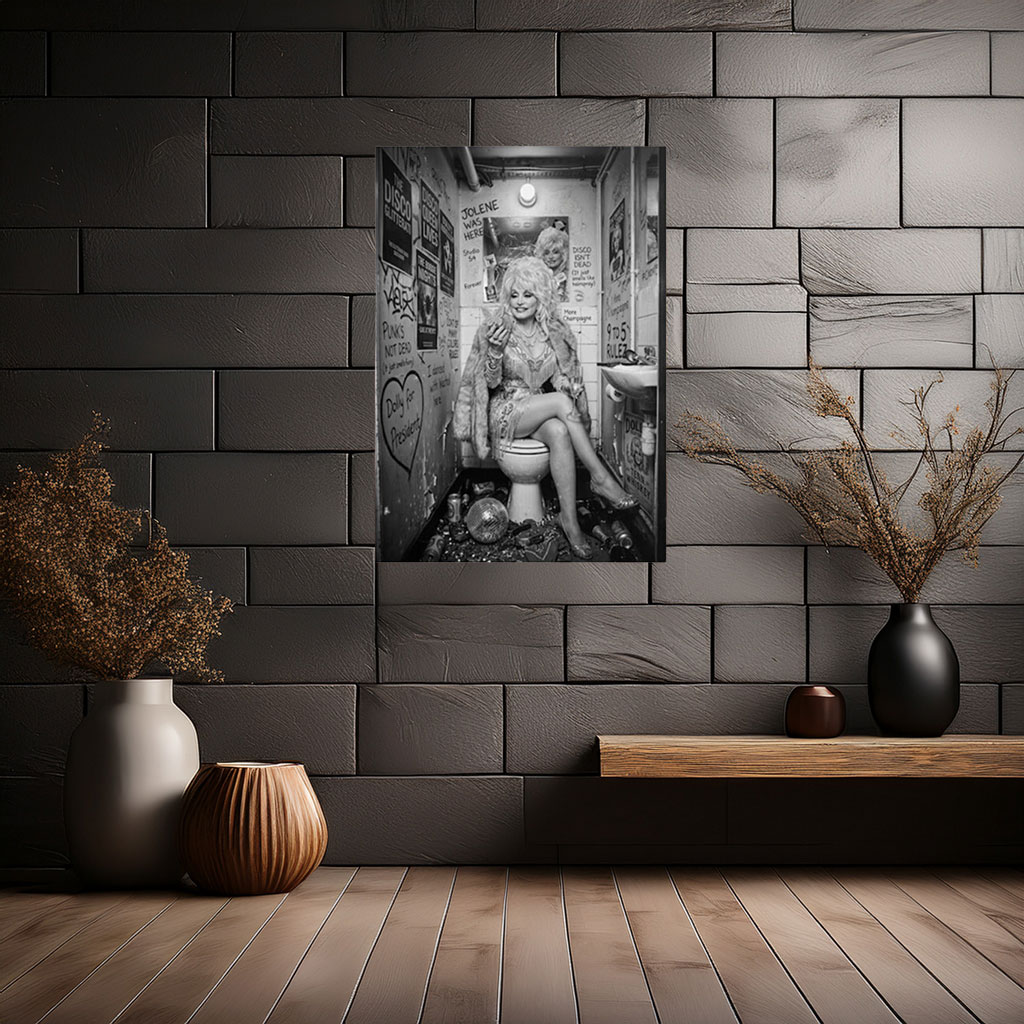 Dolly Parton Disco Bathroom Poster