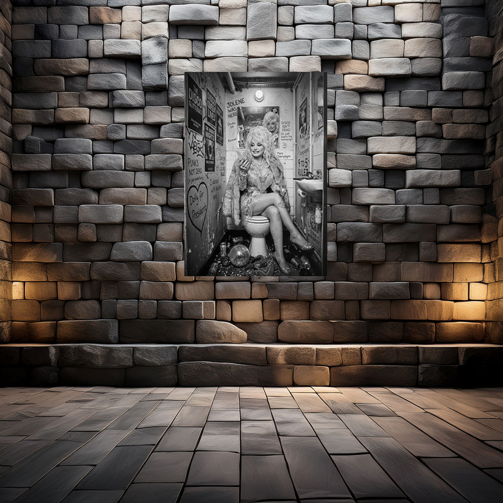 Dolly Parton Disco Bathroom Poster