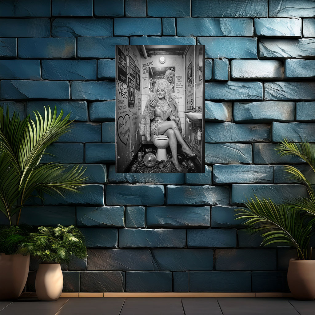 Dolly Parton Disco Bathroom Poster