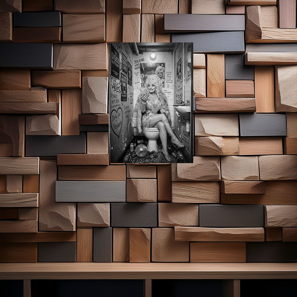 Dolly Parton Disco Bathroom Poster