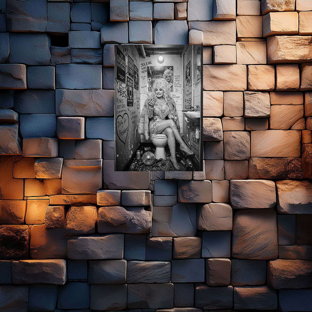 Dolly Parton Disco Bathroom Poster