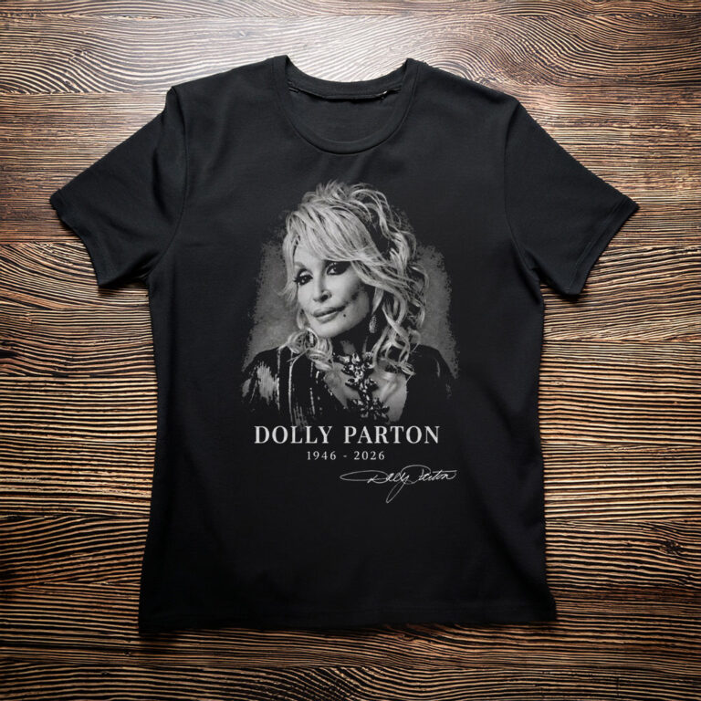 Dolly Parton Portrait Signature Graphic T-Shirt