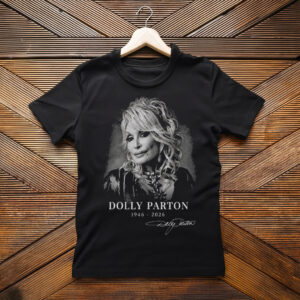 Dolly Parton Portrait Signature Graphic T-Shirt