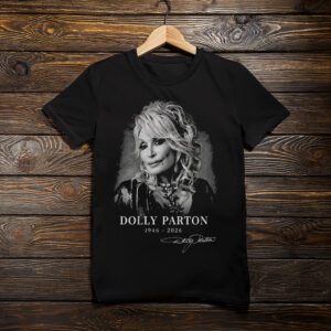 Dolly Parton Portrait Signature Graphic T-Shirt
