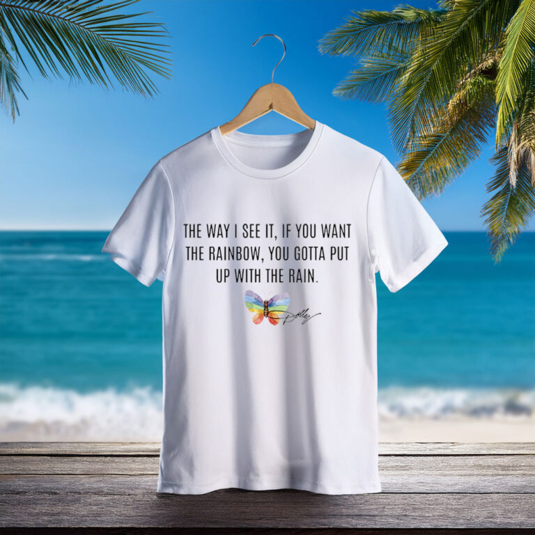 Dolly Parton Signature Country Queen Vintage Rainbow Graphic Shirt