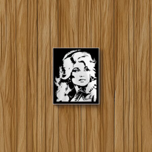 Dolly Parton Stencil Art Sticker