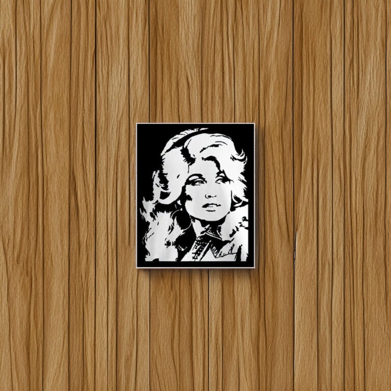 Dolly Parton Stencil Art Sticker