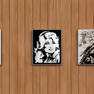 Dolly Parton Stencil Art Sticker