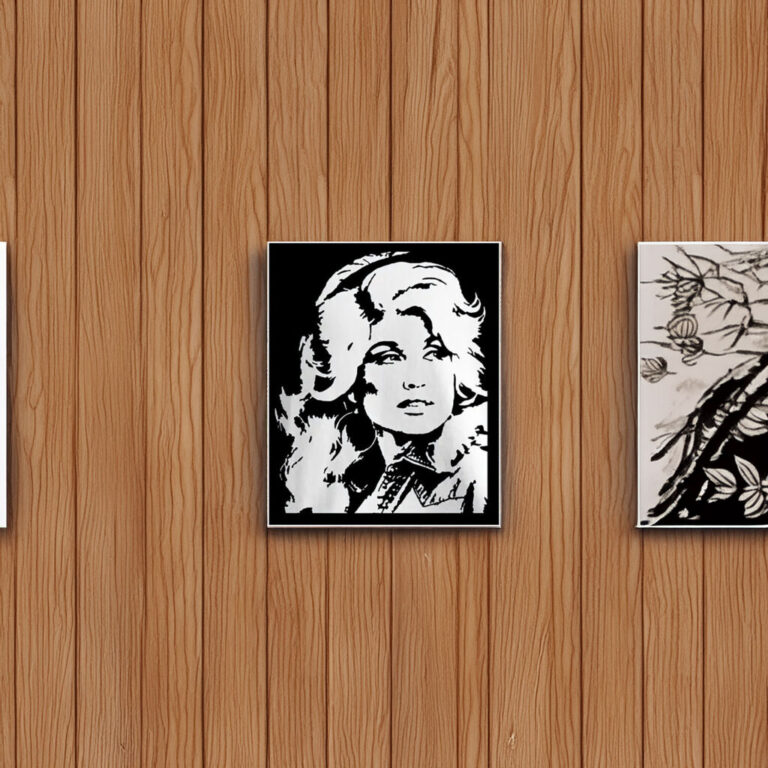 Dolly Parton Stencil Art Sticker