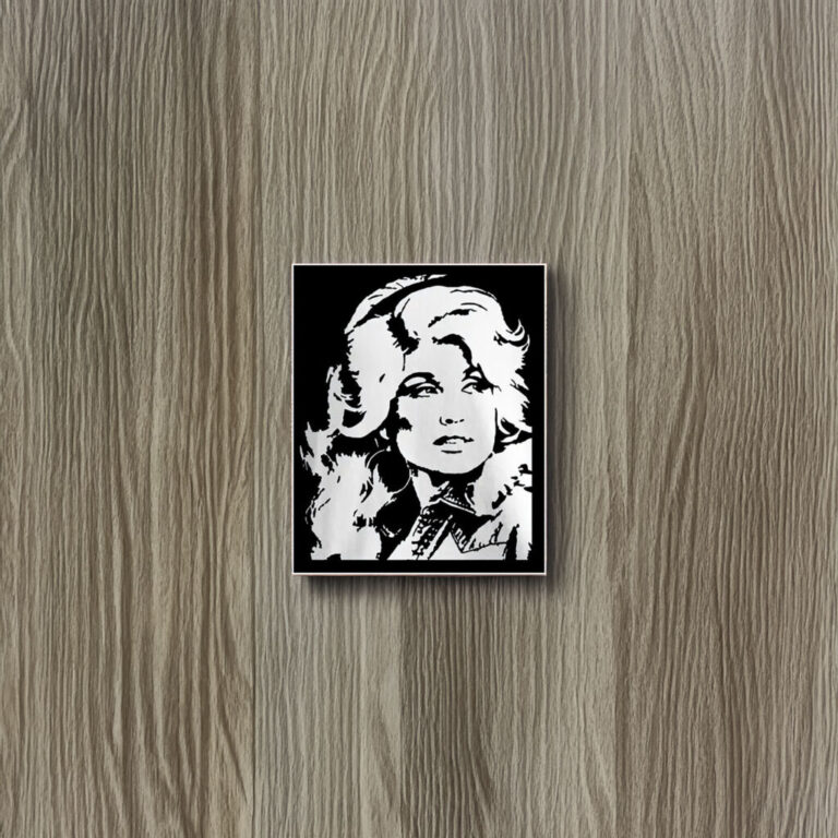 Dolly Parton Stencil Art Sticker