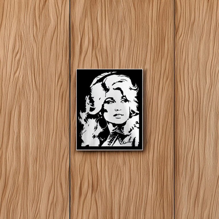 Dolly Parton Stencil Art Sticker