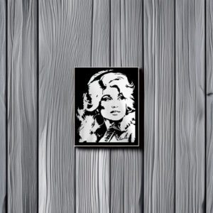 Dolly Parton Stencil Art Sticker