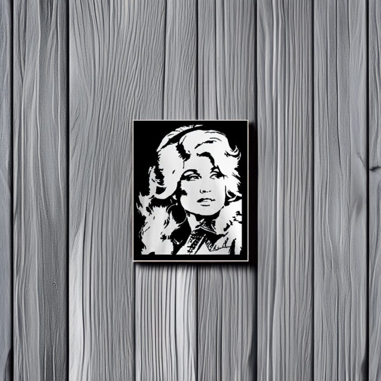 Dolly Parton Stencil Art Sticker
