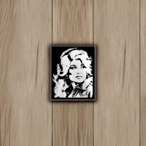 Dolly Parton Stencil Art Sticker