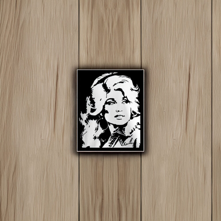 Dolly Parton Stencil Art Sticker