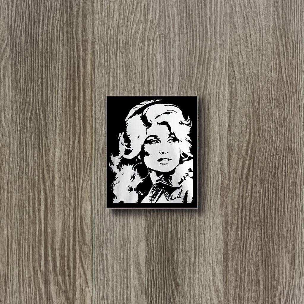 Dolly Parton Stencil Art Sticker