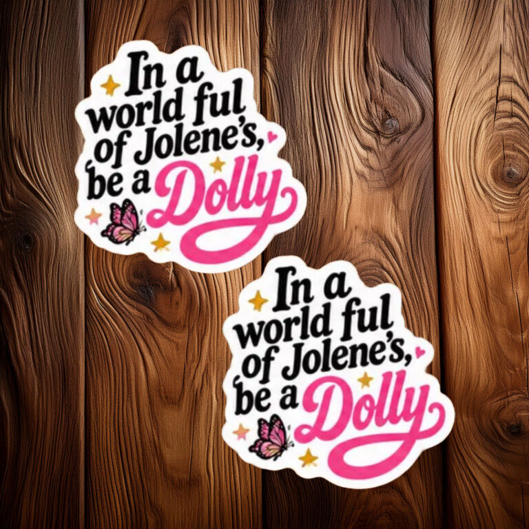 Dolly Country Queen Vintage Pink Cowboy Sticker