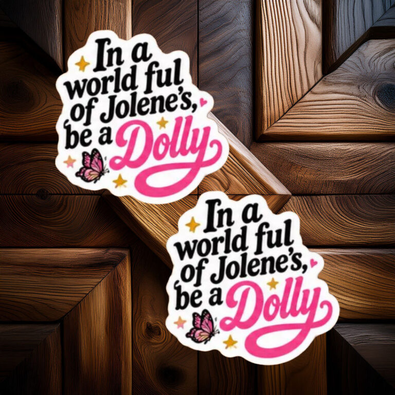 Dolly Country Queen Vintage Pink Cowboy Sticker