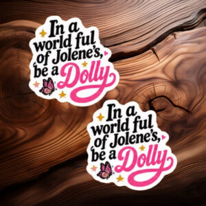 Dolly Country Queen Vintage Pink Cowboy Sticker