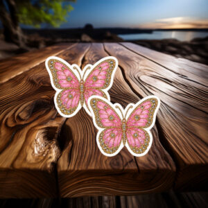 Dolly Forever Pink Country Music Butterfly Sticker