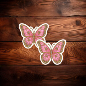 Dolly Forever Pink Country Music Butterfly Sticker