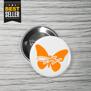 Dolly Orange Butterfly UT Knoxville Pin Button