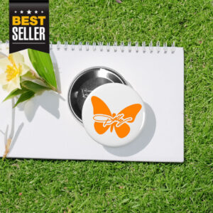Dolly Orange Butterfly UT Knoxville Pin Button