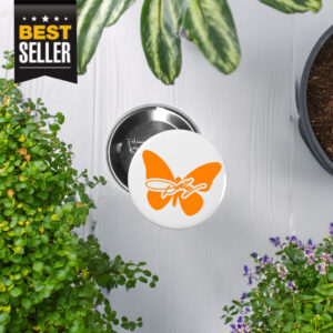 Dolly Orange Butterfly UT Knoxville Pin Button
