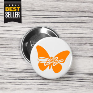 Dolly Orange Butterfly UT Knoxville Pin Button