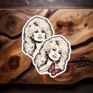 Dolly Parton Inspired Country Music Pink Vintage Sticker