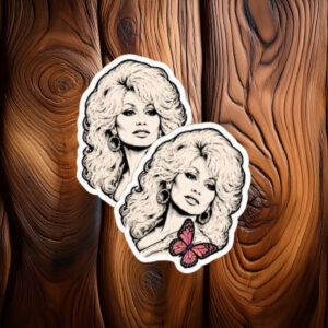 Dolly Parton Inspired Country Music Pink Vintage Sticker