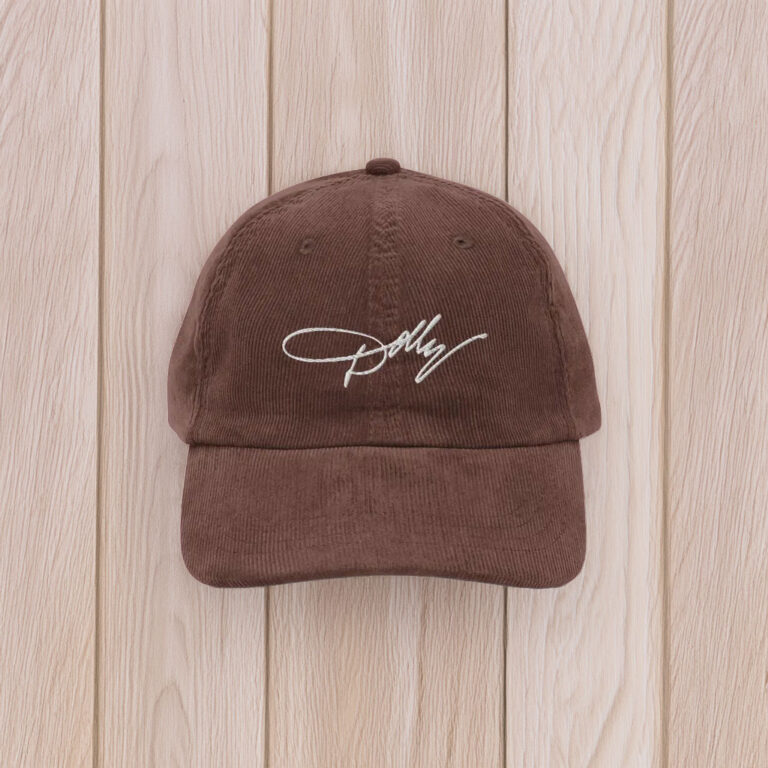 Dolly Signature Embroidered Corduroy Cap