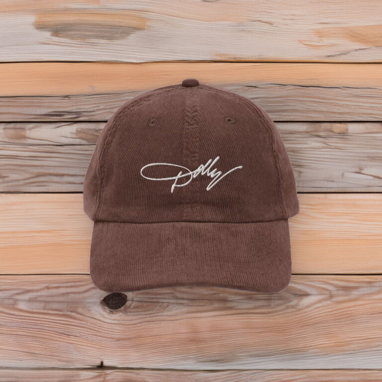 Dolly Signature Embroidered Corduroy Cap