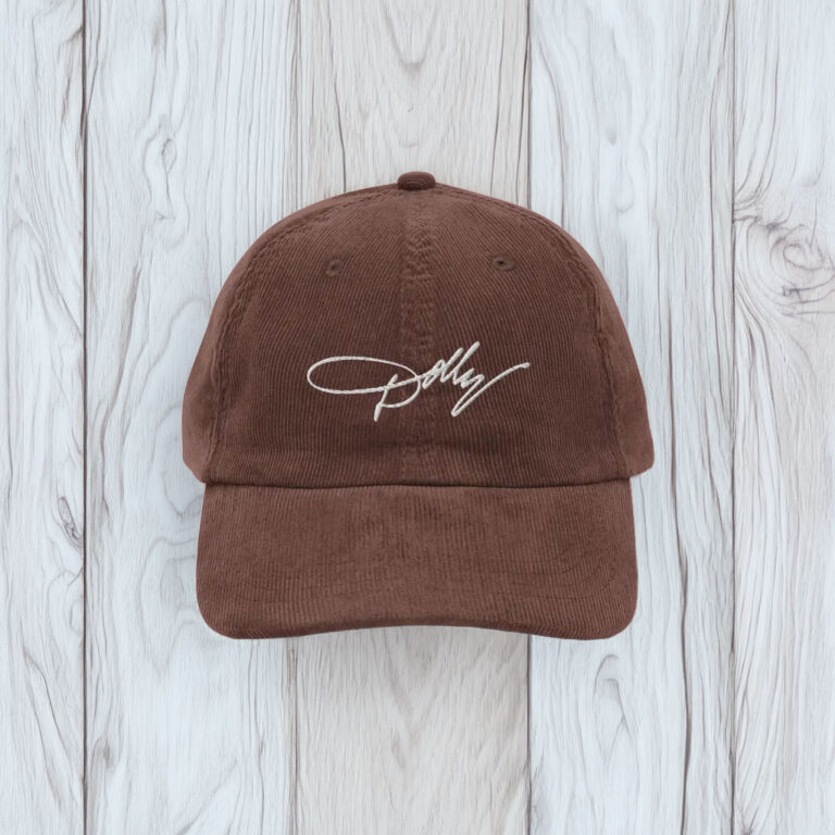 Dolly Signature Embroidered Corduroy Cap