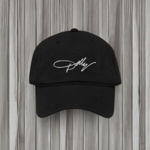 Dolly Signature Embroidered Garment Washed Baseball Cap