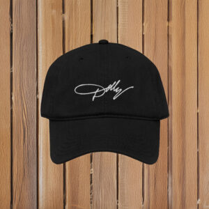 Dolly Signature Embroidered Garment Washed Baseball Cap