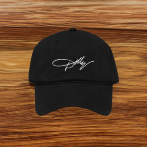 Dolly Signature Embroidered Garment Washed Baseball Cap