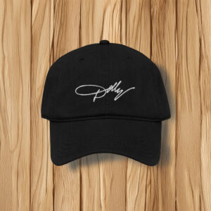 Dolly Signature Embroidered Garment Washed Baseball Cap