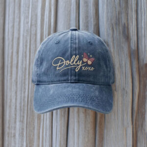 Dolly XOXO Embroidered Butterfly Dad Hat