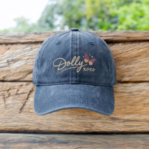 Dolly XOXO Embroidered Butterfly Dad Hat