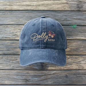 Dolly XOXO Embroidered Butterfly Dad Hat